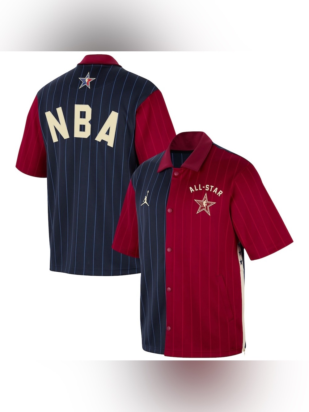 Men's Jordan 2024 NBA All-Star Game Short Sleeve Snap Jacket Shirt XL Tall